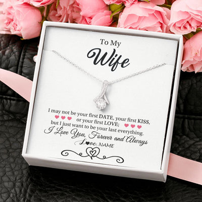 Alluring Beauty Necklace | Personalized To My Wife Necklace For Women I Love You Wife From Husband Birthday Anniversary Wedding Valentines Day Pendant Customized Gift Box Message Card | siriusteestore