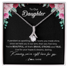 Alluring Beauty Necklace | Personalized To Our Daughter Necklace From Mom Dad You're Beautiful Daughter Jewelry Pendant Birthday Valentines Day Christmas Customized Gift Box Message Card | siriusteestore
