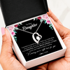 Forever Love Necklace | Personalized To Our Daughter Necklace From Mom Dad You're Beautiful Daughter Jewelry Pendant Birthday Valentines Day Christmas Customized Gift Box Message Card | siriusteestore