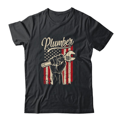 Plumber American Flag Plumbing Pipe Wrench USA Patriotic Shirt & Hoodie | siriusteestore