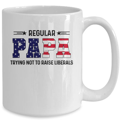 Regular Papa Trying Not To Raise Liberal American USA Flag Mug | siriusteestore