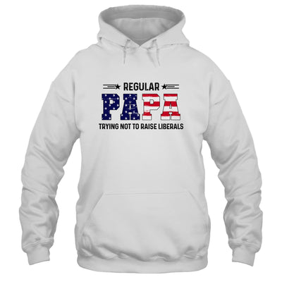 Regular Papa Trying Not To Raise Liberal American USA Flag Shirt & Hoodie | siriusteestore