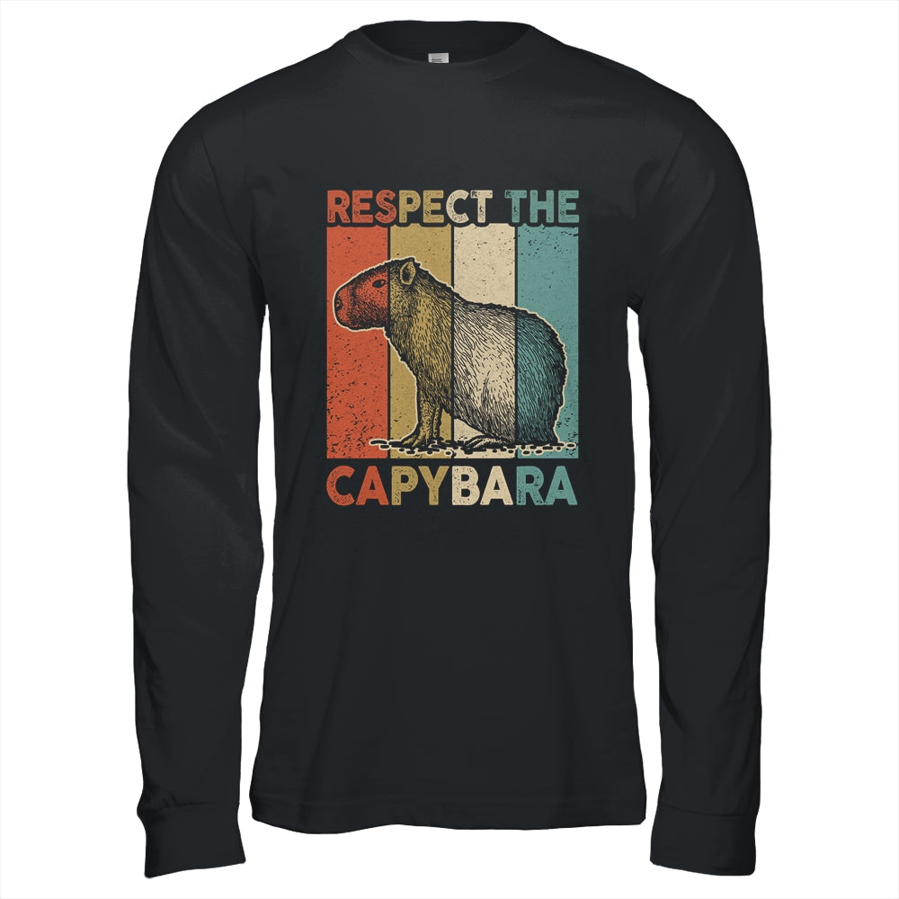 Respect The Capybara Animal Funny Capybara Lover Shirt & Hoodie | siriusteestore