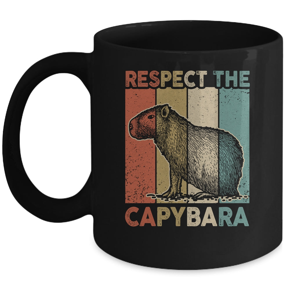 Respect The Capybara Animal Funny Capybara Lover Mug | siriusteestore