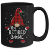 Retired Gnome Buffalo Plaid Matching Christmas Pajama Gift Mug | siriusteestore