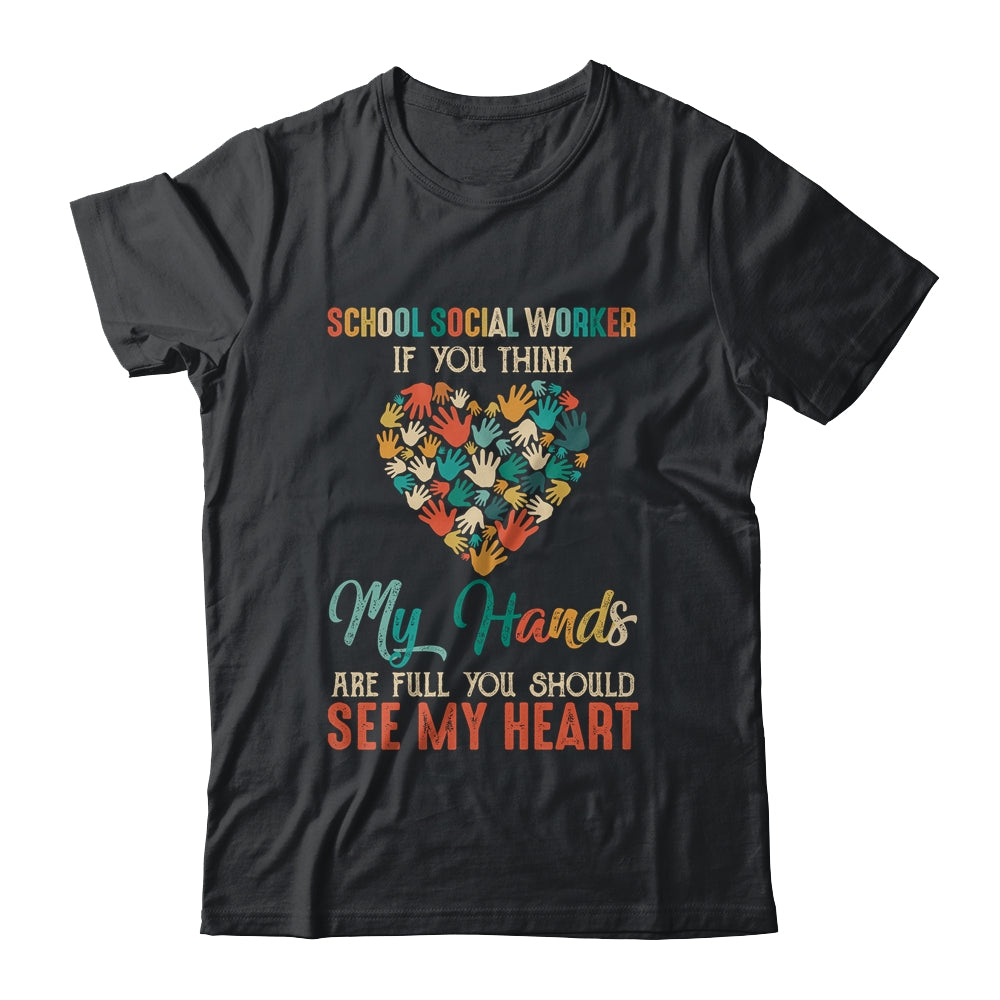 School Social Worker Appreciation Retro Sunset Teacher Women Shirt & Hoodie | siriusteestore