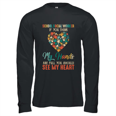 School Social Worker Appreciation Retro Sunset Teacher Women Shirt & Hoodie | siriusteestore