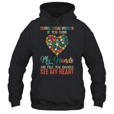 School Social Worker Appreciation Retro Sunset Teacher Women Shirt & Hoodie | siriusteestore