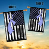 Stomach Cancer Awareness America Flag Periwinkle Ribbon | siriusteestore