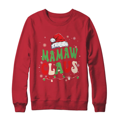 Team Santa Mamaw Claus Elf Groovy Matching Family Christmas Shirt & Sweatshirt | siriusteestore