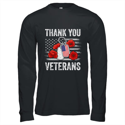 Thank You Veterans Combat Boots Poppy Veteran Day Flower Shirt & Hoodie | siriusteestore