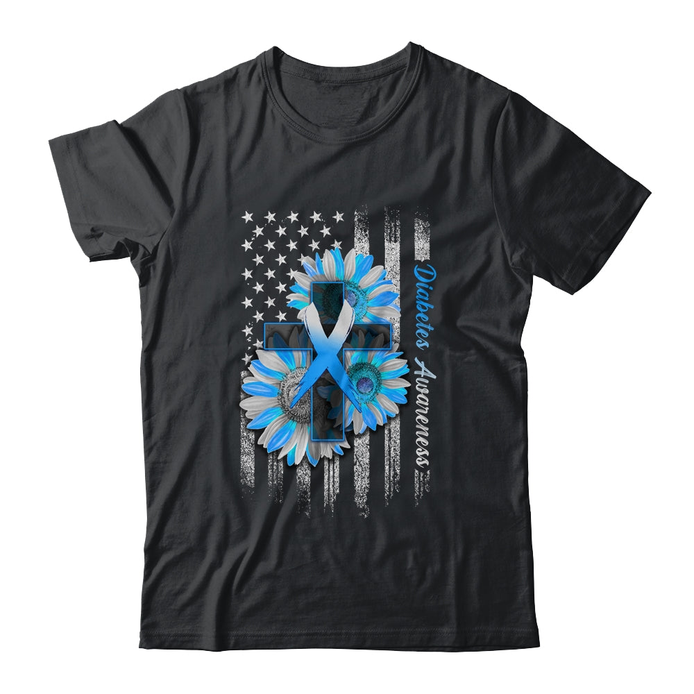 USA Flag In November We Wear Blue Diabetes Awareness Month Shirt & Hoodie | siriusteestore
