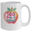 100 Day Of School Brushstroke Cute Teacher Life Mug | siriusteestore