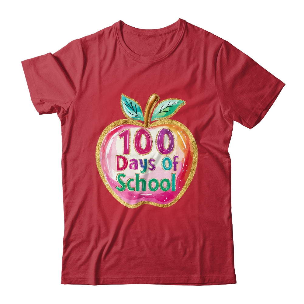 100 Day Of School Brushstroke Cute Teacher Life Shirt & Hoodie | siriusteestore