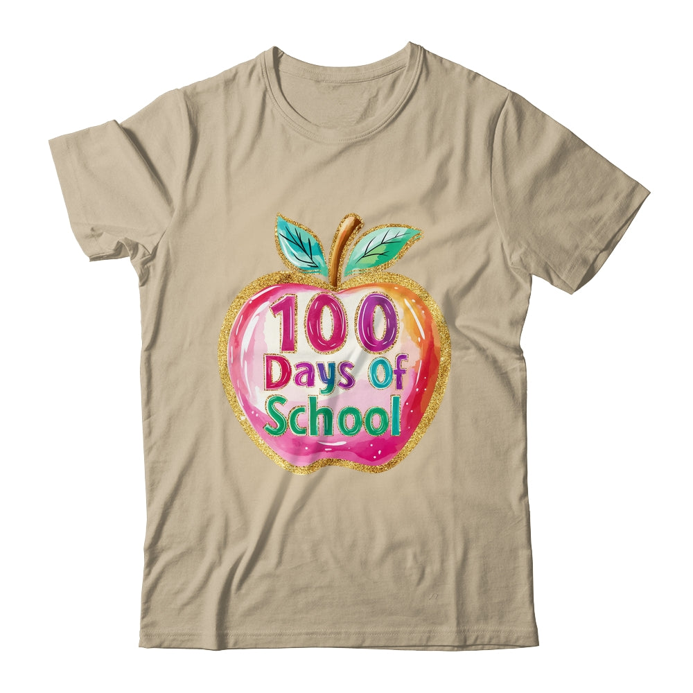 100 Day Of School Brushstroke Cute Teacher Life Shirt & Hoodie | siriusteestore