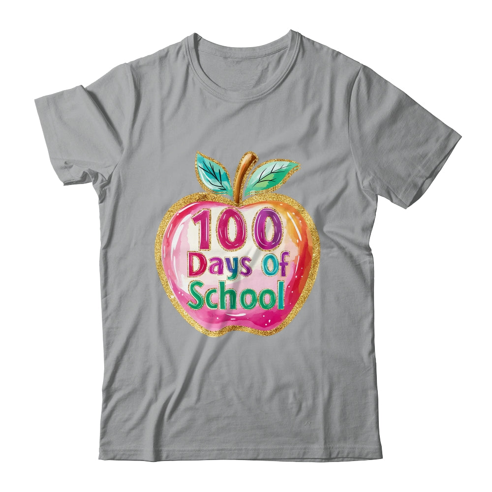 100 Day Of School Brushstroke Cute Teacher Life Shirt & Hoodie | siriusteestore