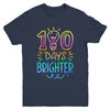 100 Days Brighter Student Happy 100th Day Of School Tie Dye Youth Shirt | siriusteestore