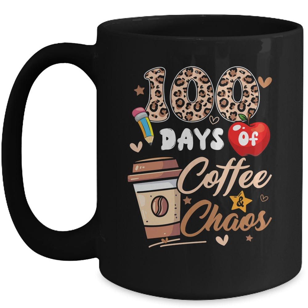 100 Days Of Coffee And Chaos 100 Days Student Teacher Mug | siriusteestore