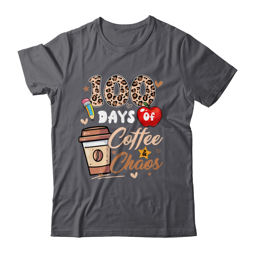 100 Days Of Coffee And Chaos 100 Days Student Teacher Shirt & Hoodie | siriusteestore