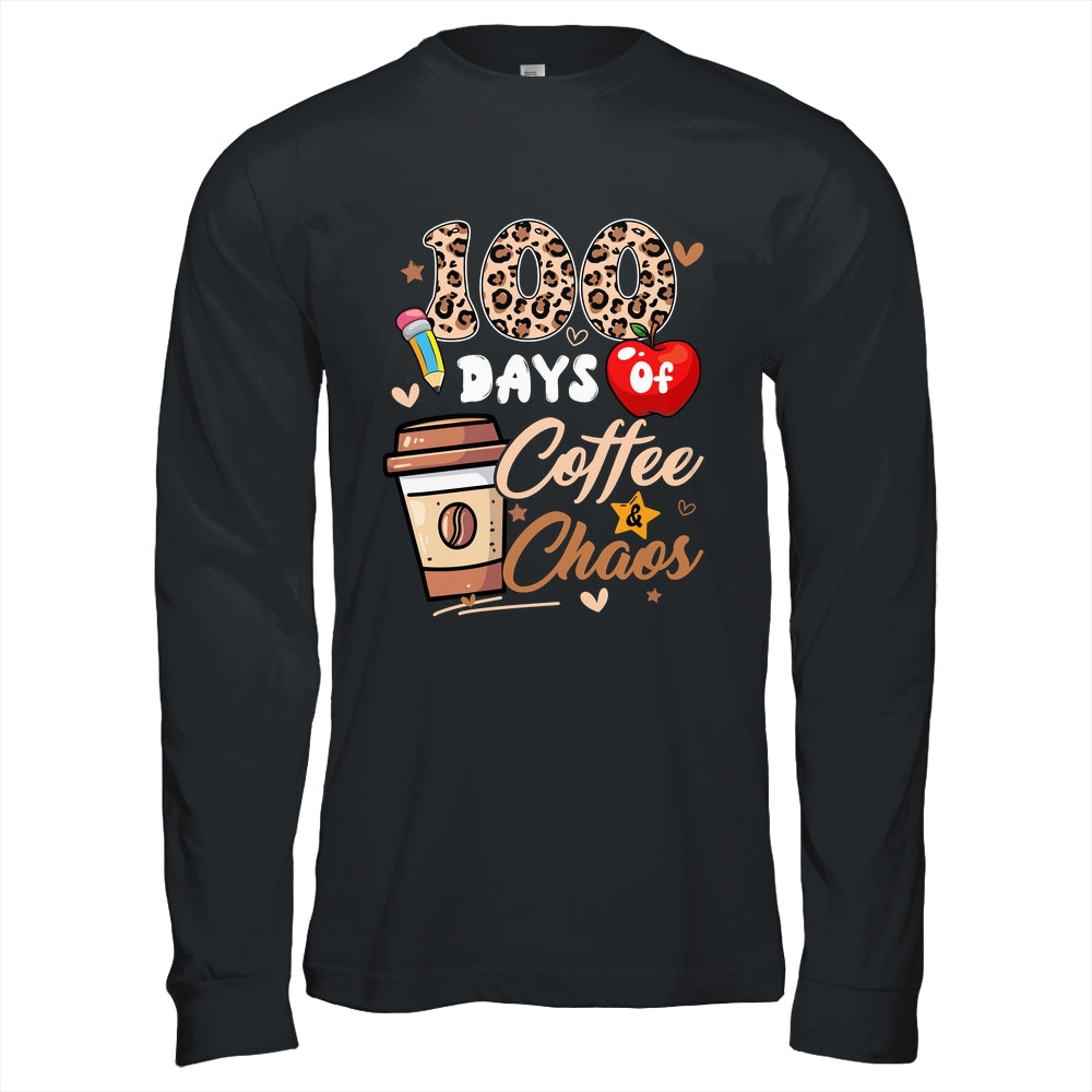 100 Days Of Coffee And Chaos 100 Days Student Teacher Shirt & Hoodie | siriusteestore