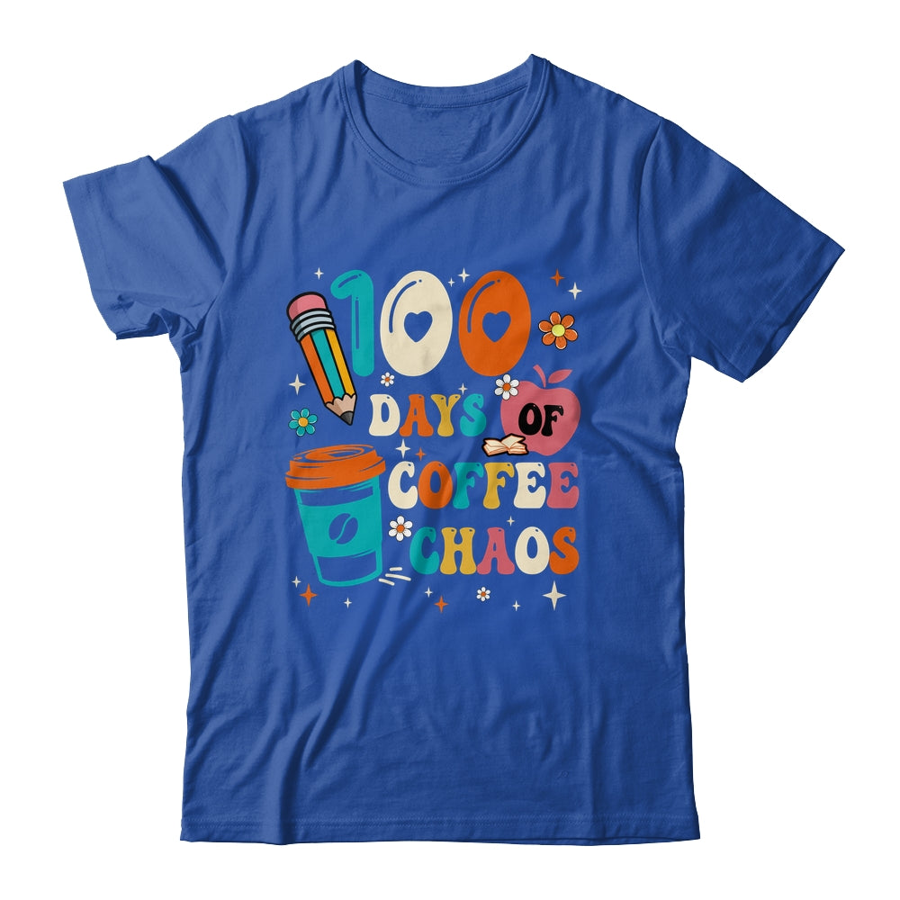 100 Days Of Coffee And Chaos 100th Day Of School Teacher Shirt & Hoodie | siriusteestore