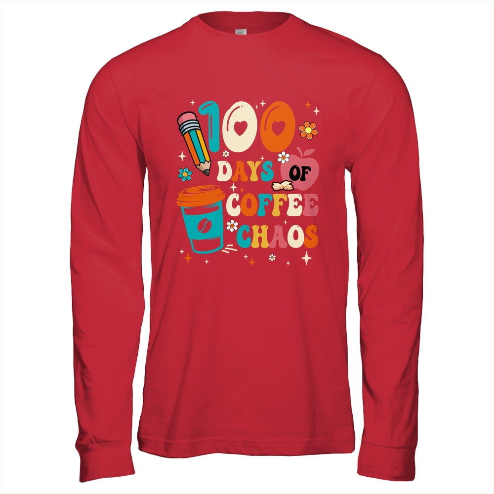 100 Days Of Coffee And Chaos 100th Day Of School Teacher Shirt & Hoodie | siriusteestore