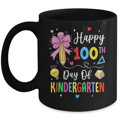 100 Days Of Kindergarten Happy 100th Day Of School Teachers Mug | siriusteestore