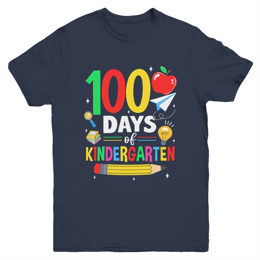 100 Days Of Kindergarten School 100th Days Of School Youth Shirt | siriusteestore