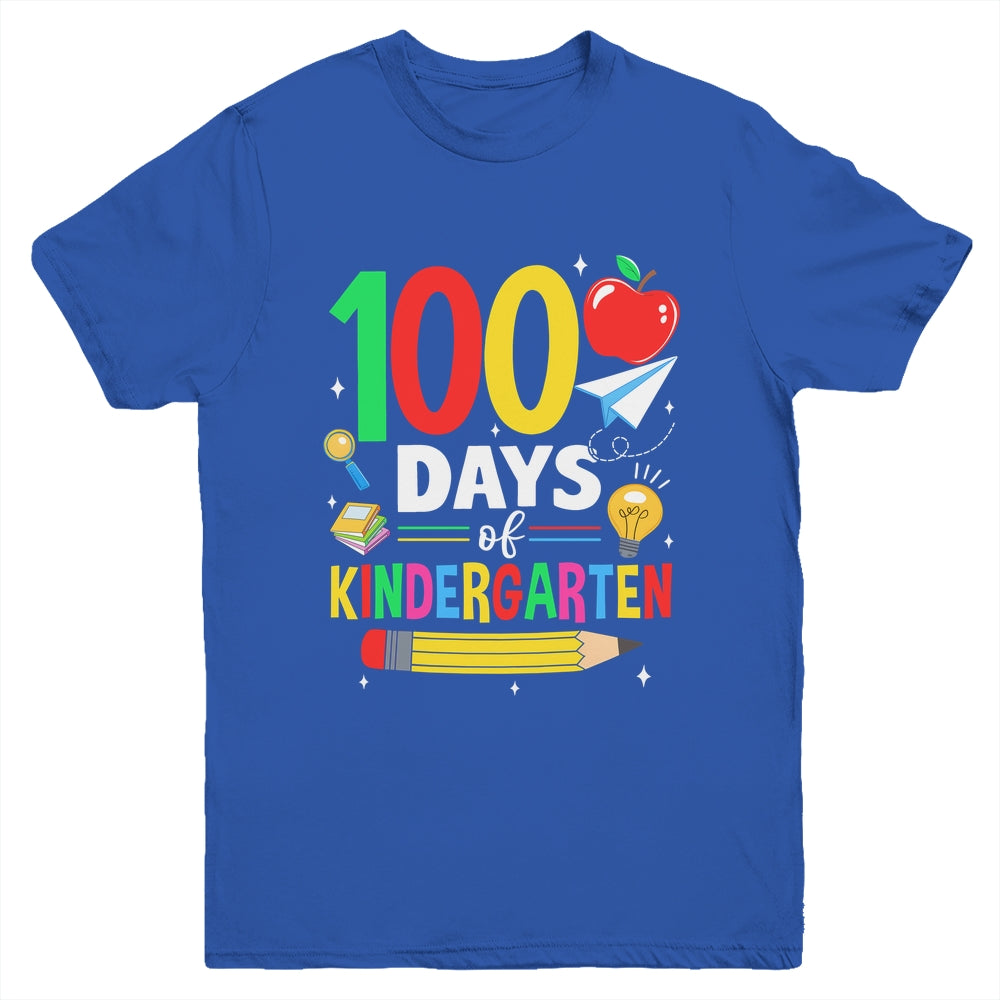 100 Days Of Kindergarten School 100th Days Of School Youth Shirt | siriusteestore