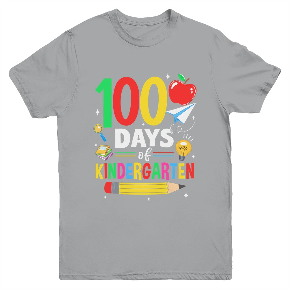 100 Days Of Kindergarten School 100th Days Of School Youth Shirt | siriusteestore