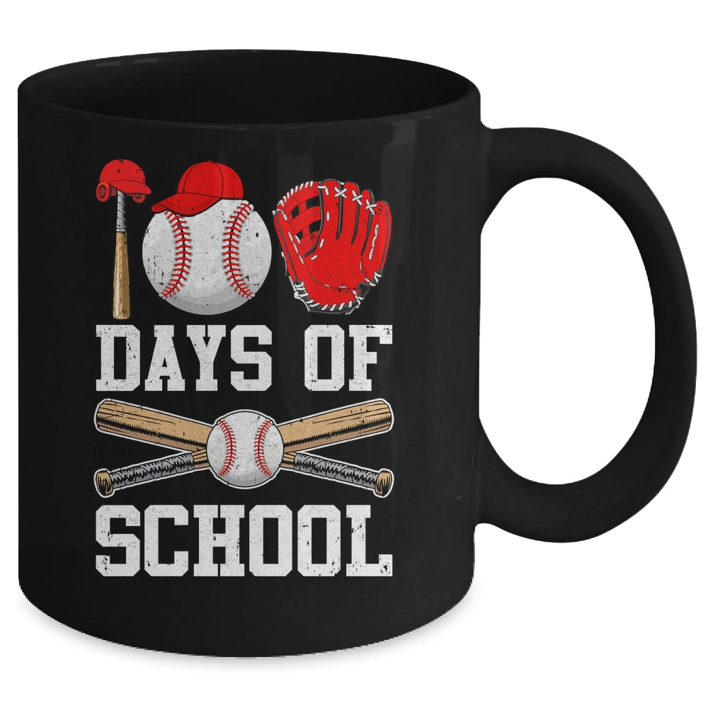 100 Days Of School Baseball 100Th Day Students Boys Kids Mug | siriusteestore