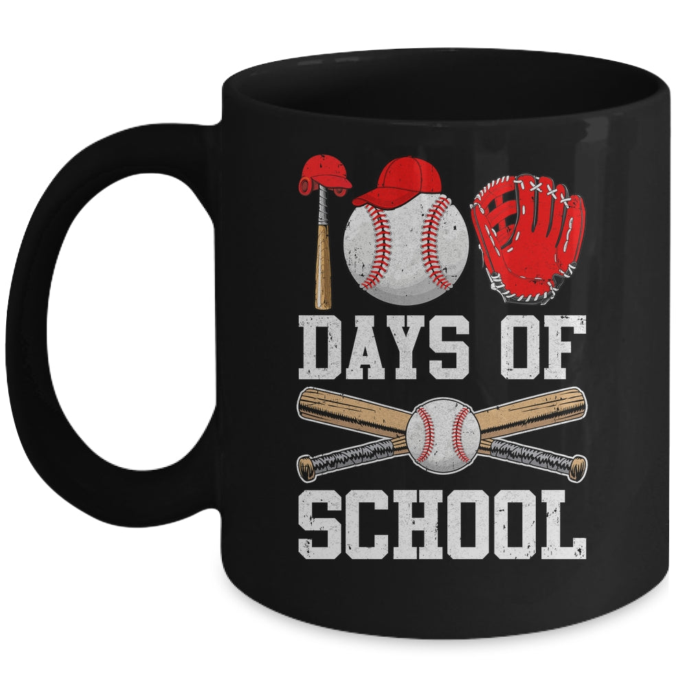 100 Days Of School Baseball 100Th Day Students Boys Kids Mug | siriusteestore