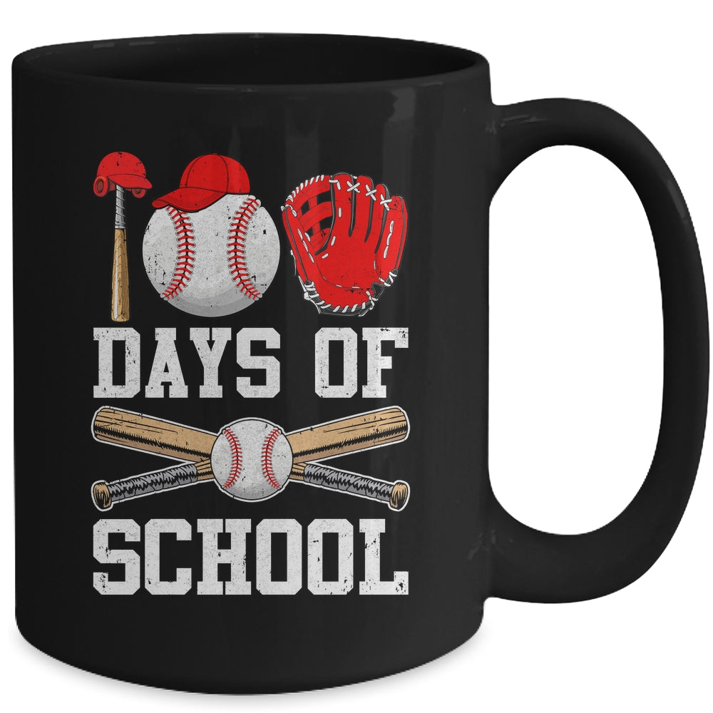 100 Days Of School Baseball 100Th Day Students Boys Kids Mug | siriusteestore