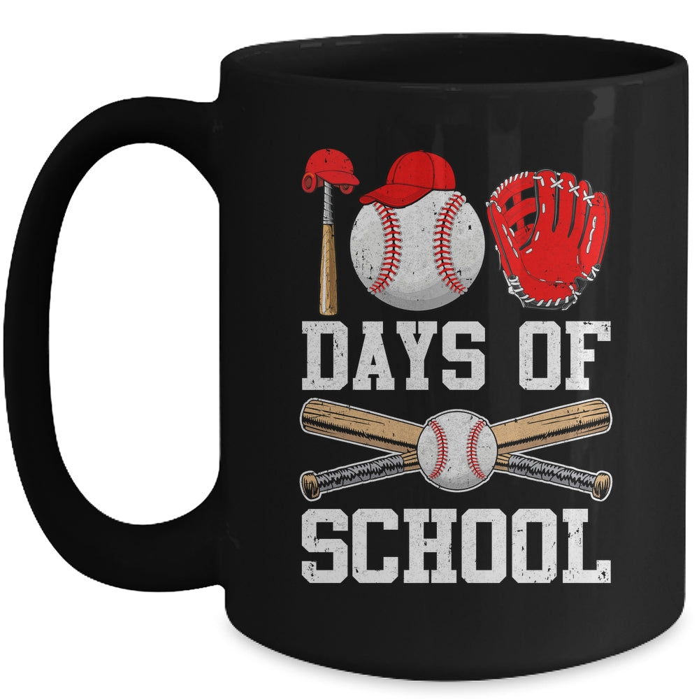 100 Days Of School Baseball 100Th Day Students Boys Kids Mug | siriusteestore