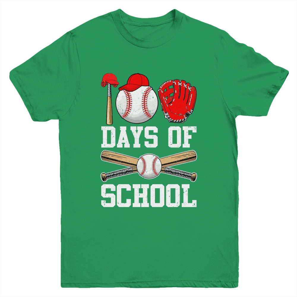 100 Days Of School Baseball 100Th Day Students Boys Kids Youth Shirt | siriusteestore