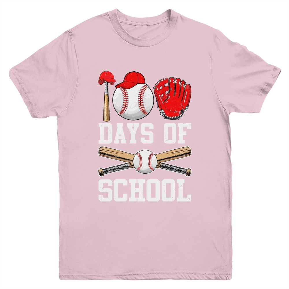 100 Days Of School Baseball 100Th Day Students Boys Kids Youth Shirt | siriusteestore