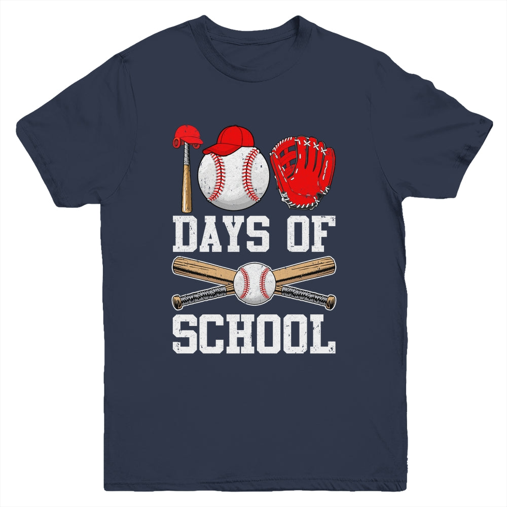 100 Days Of School Baseball 100Th Day Students Boys Kids Youth Shirt | siriusteestore