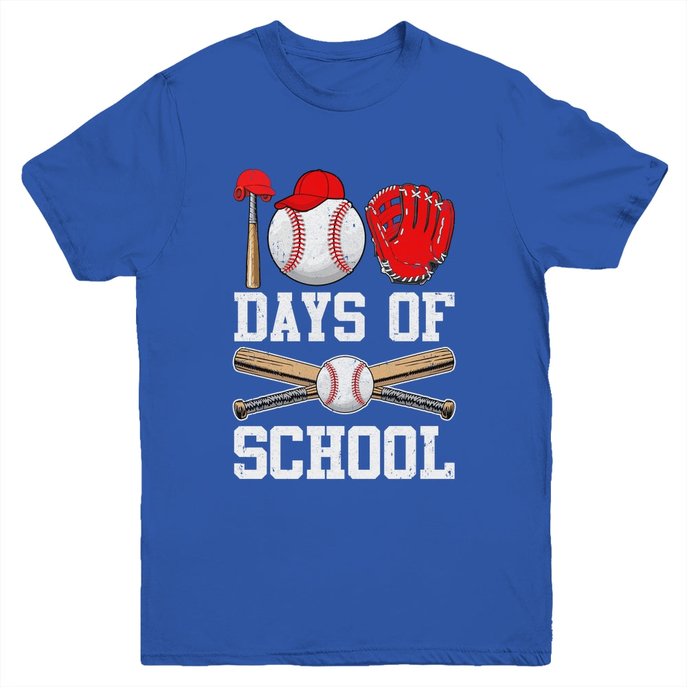 100 Days Of School Baseball 100Th Day Students Boys Kids Youth Shirt | siriusteestore