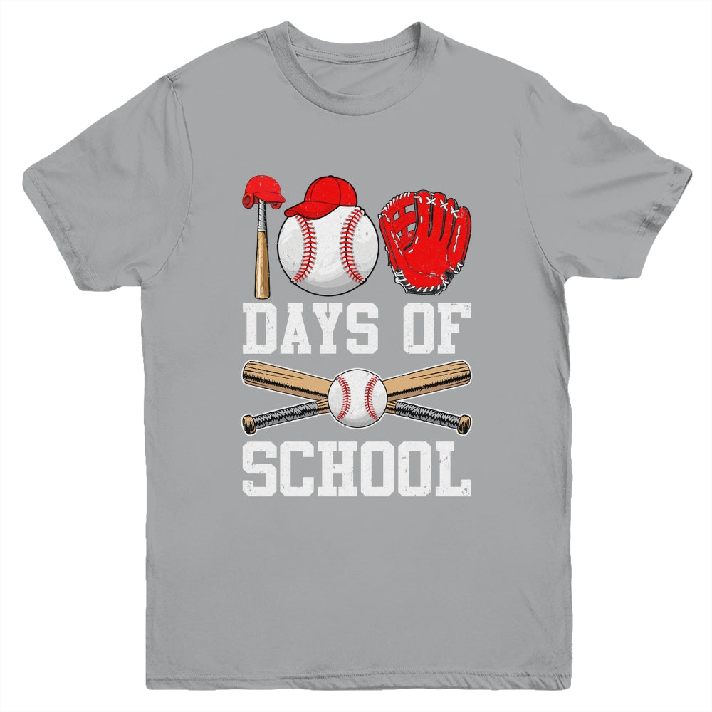 100 Days Of School Baseball 100Th Day Students Boys Kids Youth Shirt | siriusteestore