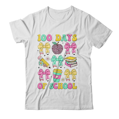 100 Days Of School Coquette Bow 100th Day Of School Teacher Shirt & Hoodie | siriusteestore