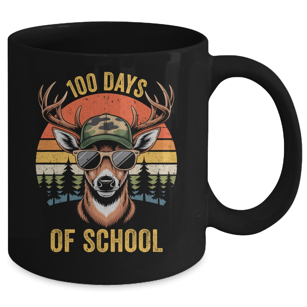 100 Days Of School Deer Hunting Boy Camo Boy Girl Teacher Mug | siriusteestore