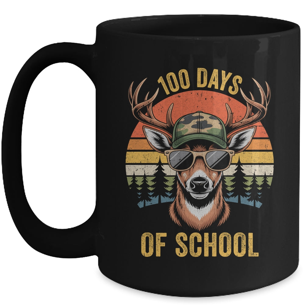 100 Days Of School Deer Hunting Boy Camo Boy Girl Teacher Mug | siriusteestore