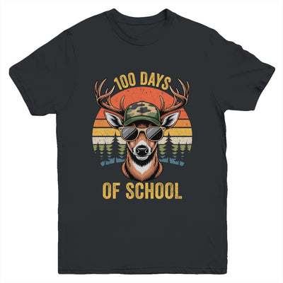 100 Days Of School Deer Hunting Boy Camo Boy Girl Teacher Youth Shirt | siriusteestore