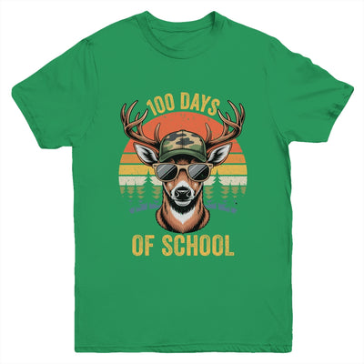 100 Days Of School Deer Hunting Boy Camo Boy Girl Teacher Youth Shirt | siriusteestore