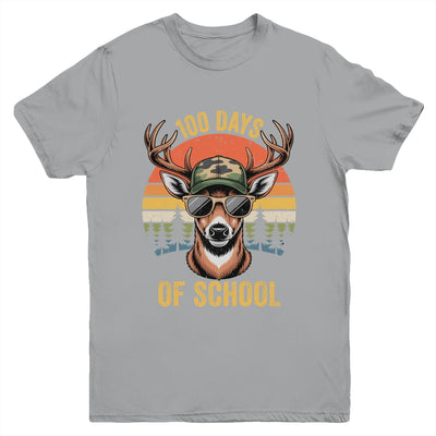 100 Days Of School Deer Hunting Boy Camo Boy Girl Teacher Youth Shirt | siriusteestore