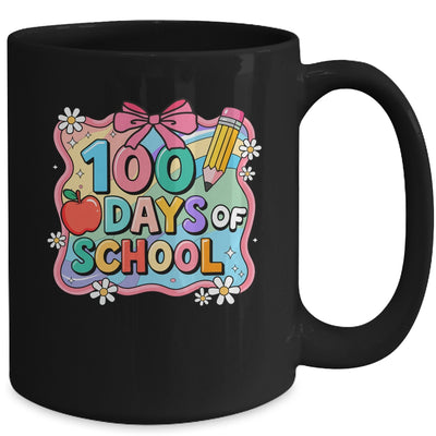 100 Days Of School Preppy 100th Day Of School Teacher Kids Mug | siriusteestore