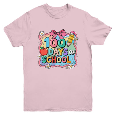 100 Days Of School Preppy 100th Day Of School Teacher Kids Youth Shirt | siriusteestore