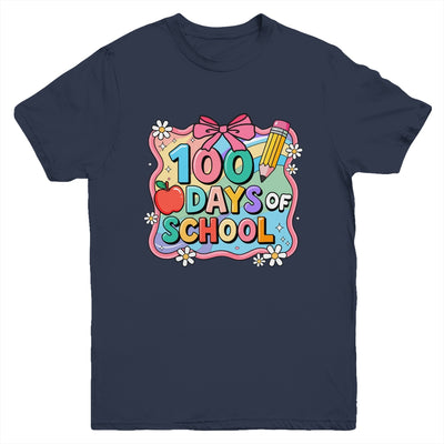 100 Days Of School Preppy 100th Day Of School Teacher Kids Youth Shirt | siriusteestore
