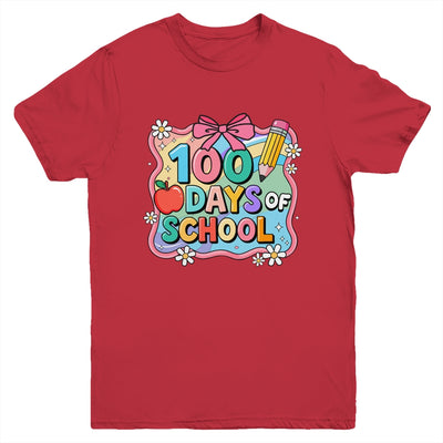 100 Days Of School Preppy 100th Day Of School Teacher Kids Youth Shirt | siriusteestore