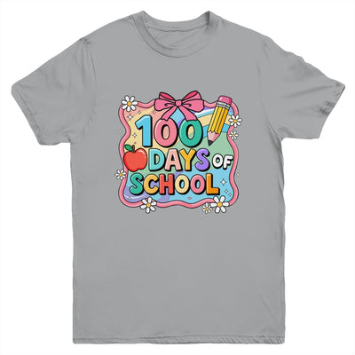 100 Days Of School Preppy 100th Day Of School Teacher Kids Youth Shirt | siriusteestore